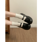 Brown British-style small leather shoes, loafers, JK shoes for women, 2026 new style Mary Jane women's shoes with skirts, soft-soled single shoes