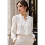 Chiffon Ruffle Trim Blouse