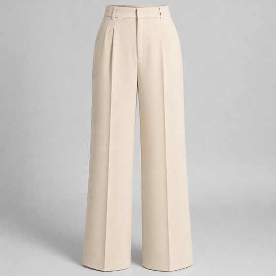 High-Waist Wide-Leg Suit Pants
