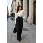 High-Waist Wide-Leg Suit Pants