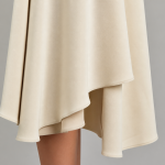 Asymmetric Hem Midi Skirt