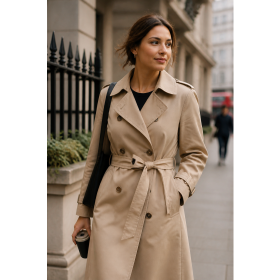 Belted Waist Trench Coat