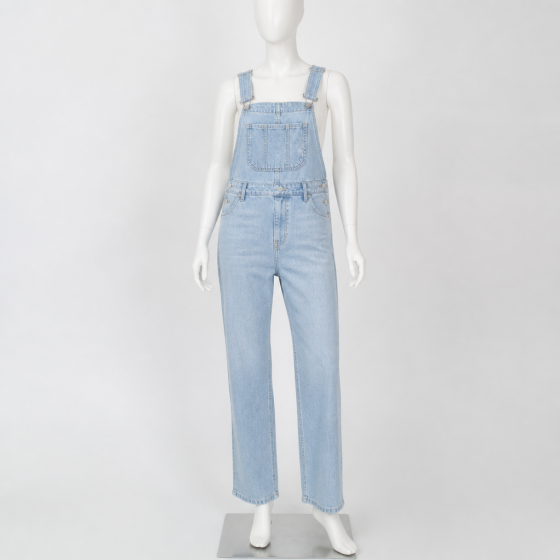 Straight Denim Overalls