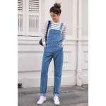 Straight Denim Overalls
