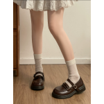 Brown British-style small leather shoes, loafers, JK shoes for women, 2026 new style Mary Jane women's shoes with skirts, soft-soled single shoes