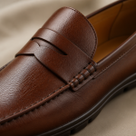 British Brown Mens Loafers 2026 New Business Dress Shoes Soft Sole Slip On Penny Loafers Formal Casual Dual Wear