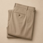 British Business Mens Dress Pants 2026 Wrinkle Free Formal Trousers Slim Straight Office Commute Pants