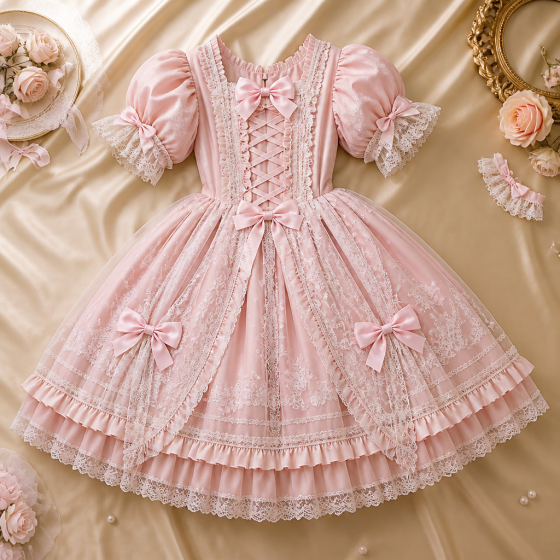 Japanese Sweet Lolita Dress 2026 Princess OP JSK Puff Skirt Cute Lolita Fashion Dress