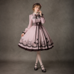 Gothic Lolita Dress 2026 Dark Elegant Long Sleeve Princess Lolita Fashion OP Dress