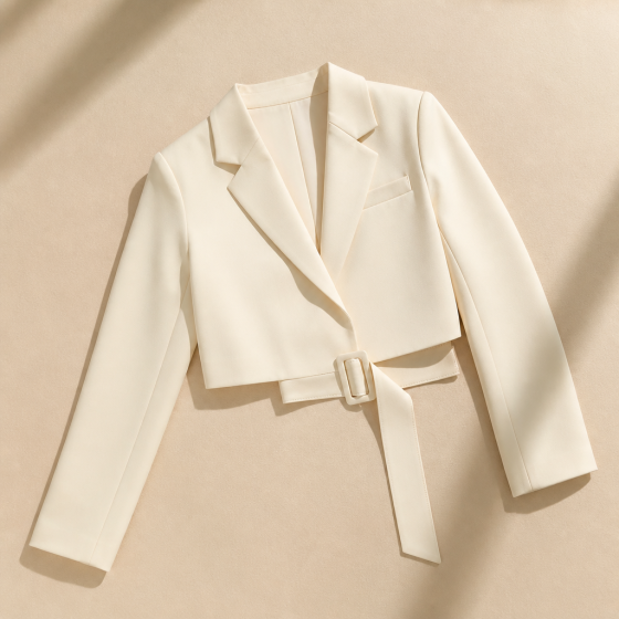 Belted Crop Blazer