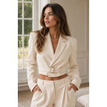 Belted Crop Blazer