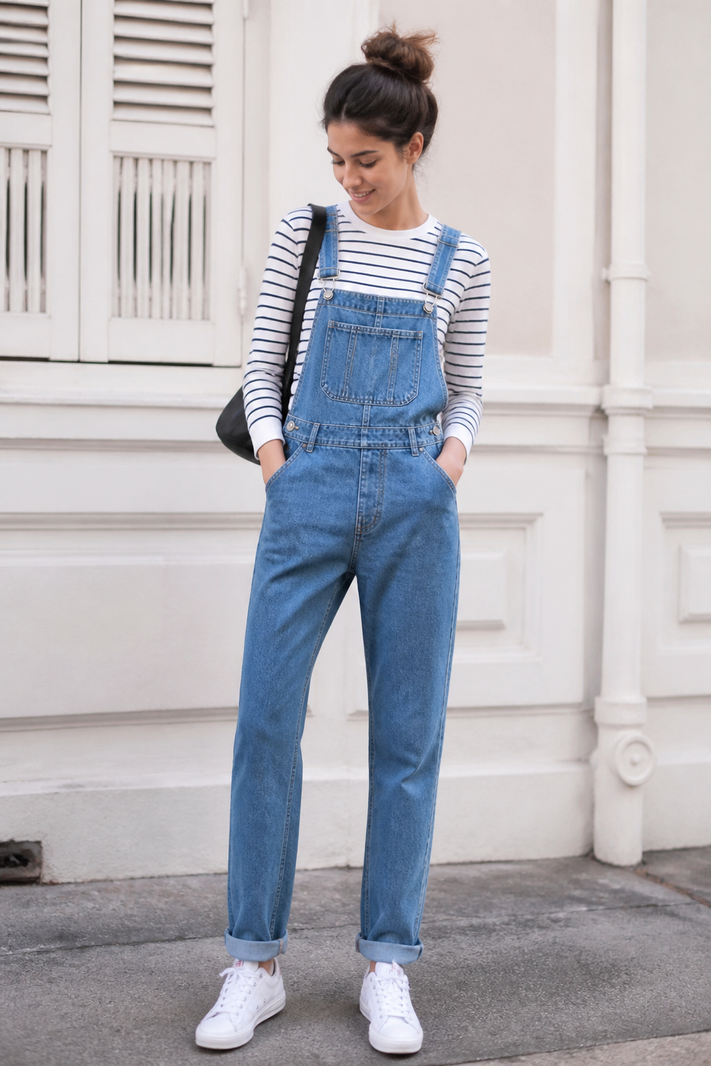 Straight Denim Overalls
