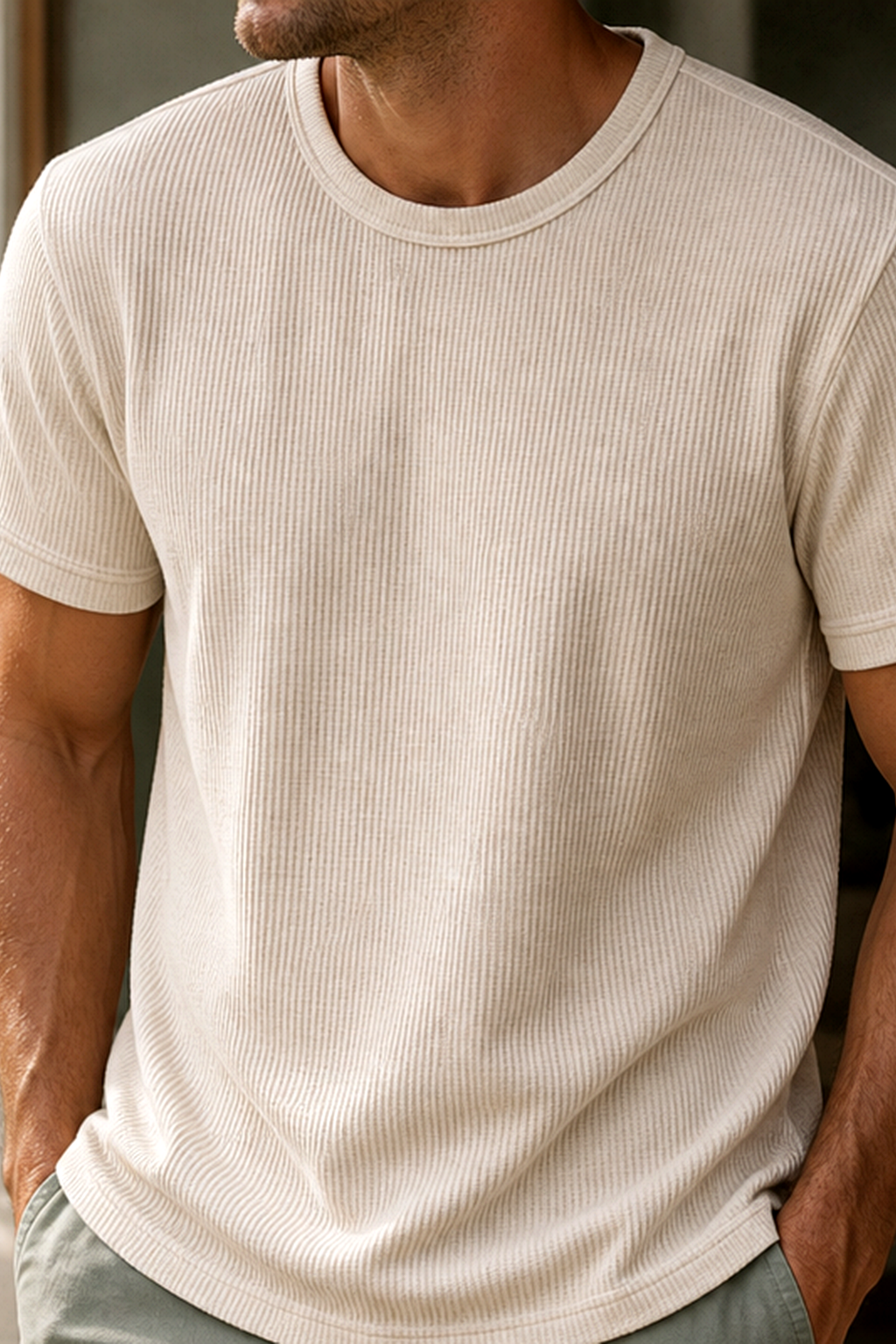 Men's Waffle Tee 2026 New Fashion Everyday Wear